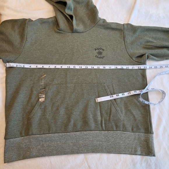 Alpine Design Women's Fleece Hiking Hoodie Olive Haze Heather Large New - Picture 11 of 14